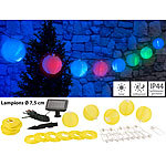 Lunartec Solar-LED-Lichterkette m. 20 Mini-Lampions, 3,8 m, IP44 Lunartec LED-Solar-Lampion-Lichterketten