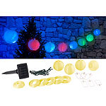 Lunartec Solar-LED-Lichterkette mit 10 Mini-Lampions, 1,8 m, IP44 Lunartec LED-Solar-Lampion-Lichterketten