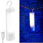Lunartec 4in1-Akku-LED-Lampe mit Bewegungsmelder und USB-Ladefunktion, 1,2 Watt Lunartec Akku-LED-Lampen mit Bewegungsmelder und USB-Ladefunktion
