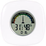 PEARL Digitales XXL Thermometer, Hygrometer & Uhr, grafische Anzeige, 10 cm PEARL Digitale Thermometer/Hygrometer