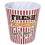 2er-Set Popcorneimer im Retro-Look, 18 cm hoch, Kunststoff Wiederverwendbare Popcorn-Boxen