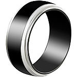 St. Leonhard Herren-Ring, Edelstahl, teilw. schwarz lackiert, Gr. 62 St. Leonhard Herren-Ringe Edelstahl