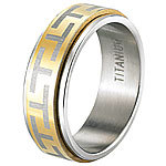 St. Leonhard Herren-Ring aus Titan, teilw. vergoldet, Größe 59 (Ø19mm) St. Leonhard Herren-Ringe Titan