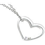 St. Leonhard Echtsilber-Herzanhänger mit Kette, 925 Sterling-Silber St. Leonhard Damen-Ketten mit Anhänger 925 Sterling Silber