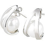 St. Leonhard Ohrstecker mit eingefasster Muschelkern-Perle St. Leonhard Perlen Ohrstecker 925 Sterling Silber
