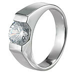 St. Leonhard Damenring Edelstahl mit Cubic Zirconia, Gr. 57 St. Leonhard Damen-Ringe Edelstahl