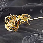 St. Leonhard Echte Rose für immer schön: Vergoldet, 28 cm St. Leonhard ECHTE Rosen vergoldet