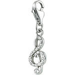 St. Leonhard Charm-Anhänger "Notenschlüssel" - Edelstahl mit Zirkonia St. Leonhard Charm-Anhänger