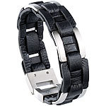St. Leonhard Herrenarmband aus Edelstahl und Kunstleder St. Leonhard