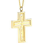 St. Leonhard Halskette "Kreuz" mit 23 Karat Blattgold St. Leonhard Damen Halsketten mit Blattgold-Anhängern
