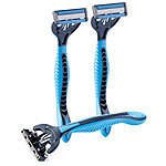 Sichler Men's Care 4-Klingen-Einwegrasierer 3er-Pack, blau Sichler Men's Care Herren Einwegrasierer