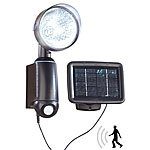 Lunartec Solarstrahler mit ultraheller 1-Watt-LED und PIR-Bewegungssensor Lunartec Solar-Wandstrahler mit PIR-Sensoren für außen