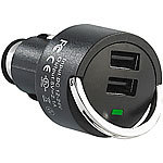 revolt Kfz-USB-Ladegerät für 12 & 24 V, 2,1 A revolt Kfz-USB-Netzteile für 12/24-Volt-Anschluss