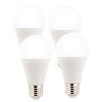 Luminea LED-Lampe E27, 10 Watt, 840 Lumen, A+, tageslichtweiß 6.500 K, 4er-Set Luminea LED-Tropfen E27 (warmweiß)