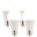 Luminea 4er-Set lichtstarke LED-Lampen E27, 10 Watt, 810 Lumen, A+, warmweiß Luminea LED-Tropfen E27 (warmweiß)