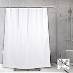 BadeStern Textil Anti-Schimmel-Duschvorhang weiß, 180 x 200 cm, 12 Ringe BadeStern Anti-Schimmel-Duschvorhänge