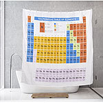 BadeStern Duschvorhang Periodensystem, 180 x 180 cm, mit 12 Befestigungsringen BadeStern Design-Duschvorhänge