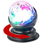 Lunartec Rotierende 360°-Disco-Leuchte mit RGB-LED-Farbeffekten, 3 Watt Lunartec