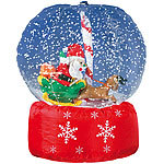 infactory Riesen-XXL Schneekugel mit "Santa Claus" und mit Gebläse infactory Selbstaufblasende Schneekugeln