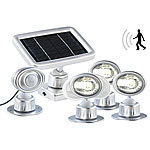 Lunartec 3 LED-Strahler mit Solar-Panel & PIR-Bewegungsmelder Lunartec Solar-Wandstrahler mit PIR-Sensoren für außen