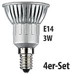 Luminea LED-Spot 3x 1W-LED, warmweiß, E14, 210 lm, 4er-Set Luminea