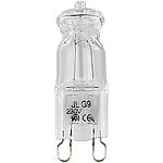 Luminea Halogen-Stiftsockellampe G9, 230 Volt, 28 Watt, 370 Lumen, warmweiß Luminea Halogen-Stifte G9 (warmweiß)