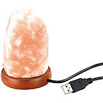 Lunartec Mini-Salzkristall-Lampe mit USB-Stromversorgung Lunartec