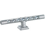 Lunartec Flexible kaltweiße 4in1-LED-Unterbauleuchte, mattsilber Lunartec LED-Unterbauleuchten