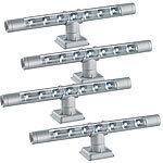 Lunartec Flexible kaltweiße 4in1-LED-Unterbauleuchte, silber, 4er-Set Lunartec LED-Unterbauleuchten