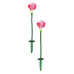 Lunartec Schimmernde LED-Calla-Lilien mit Solarbetrieb im 2er-Set Lunartec Solar LED Blumen