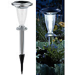 Lunartec Solar-LED-Laterne "Basic" mit Licht-Sensor und PIR-Bewegungsmelder Lunartec LED-Solar-Wegeleuchten mit Bewegungssensoren