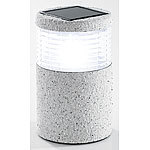 Lunartec Mini-Solar-LED-Gartenleuchte "Grey Stone", mit Lichtsensor, 19 cm hoch Lunartec LED-Solar-Wegeleuchten
