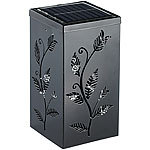 Lunartec LED-Motiv-Leuchte "Floral" mit Reflektorkegel Lunartec Solar-Windlichter