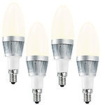 Luminea Energiespar-Lampen mit 3x1W-LEDs, E14, warmweiß, 205 lm, 4 St. Luminea LED-Kerzen E14 (warmweiß)