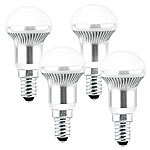 Luminea 3x1W-LED-Energiesparlampe, R50, E14, kaltweiß, 185 lm, 4er-Set Luminea LED-Tropfen E14 R50 (tageslichtweiß)
