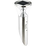 Lunartec Solar-LED-Wandlampe in Edelstahl-Optik mit Bewegungsmelder Lunartec LED-Solar-Außenlampen mit PIR-Sensoren (neutralweiß)