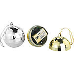 VisorTech Unauffälliger Hitzemelder in Weihnachtskugelform, Gold VisorTech Weihnachtskugel-Hitzemelder