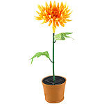 Lunartec Solar-Blumentopf (künstliche Pflanze) mit Farbwechsel-LED Lunartec Solar LED Blumen