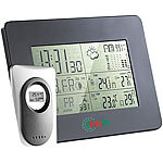 FreeTec Mobile Funk-Wetterstation mit Funk-Uhr & digitalem Außensensor FreeTec Wetterstationen mit Funkuhren und Außensensoren