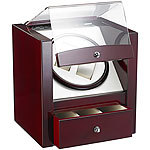 St. Leonhard Design-Uhrenbeweger für 2 Automatik-Uhren, edle Rotholz-Optik St. Leonhard Automatische Uhrenbeweger