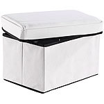infactory 2in1-Aufbewahrungsbox mit integriertem Hocker, weiß infactory Aufbewahrungsboxen mit Sitzfunktion