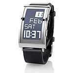 Crell E-Ink-Uhr mit Silikonarmband und Wecker Crell E-Ink Armbanduhren