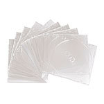 CD Slim Soft Hüllen im 10er-Set, transparent CD-Jewel-Case