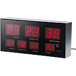 Lunartec Kompakter Multi-LED-Wecker, rote LEDs Lunartec LED-Wecker