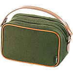 Carlo Milano Herren-Gelenktasche mit 2 Fächern, in Filz- & Leder-Optik Carlo Milano Herren-Handgelenktaschen