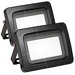 Luminea 2er-Set Wetterfester LED-Fluter, 10 W, 800 lm, IP65, 6.500 K Luminea Wetterfester LED-Fluter (tageslichtweiß)