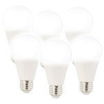 Luminea 6er-Set LED-Lampe E27, Klasse E, 9 W, tageslichtweiß 6400K Luminea LED-Tropfen E27 (tageslichtweiß)