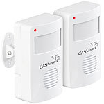 CASAcontrol 2er-Set Batterie-Durchgangsmelder mit PIR-Bewegungssensor, 8 m CASAcontrol Durchgangsmelder