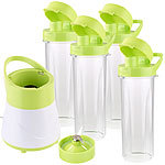 Rosenstein & Söhne 2in1-Smoothie- & Standmixer mit 4 Trinkbechern, BPA-frei, 500 ml Rosenstein & Söhne Smoothie-Maker