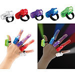infactory Bunte LED-Fingerlichter im 5er-Set infactory LED-Fingerlichter